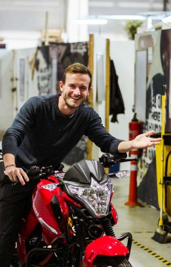 EV battery pack on bike